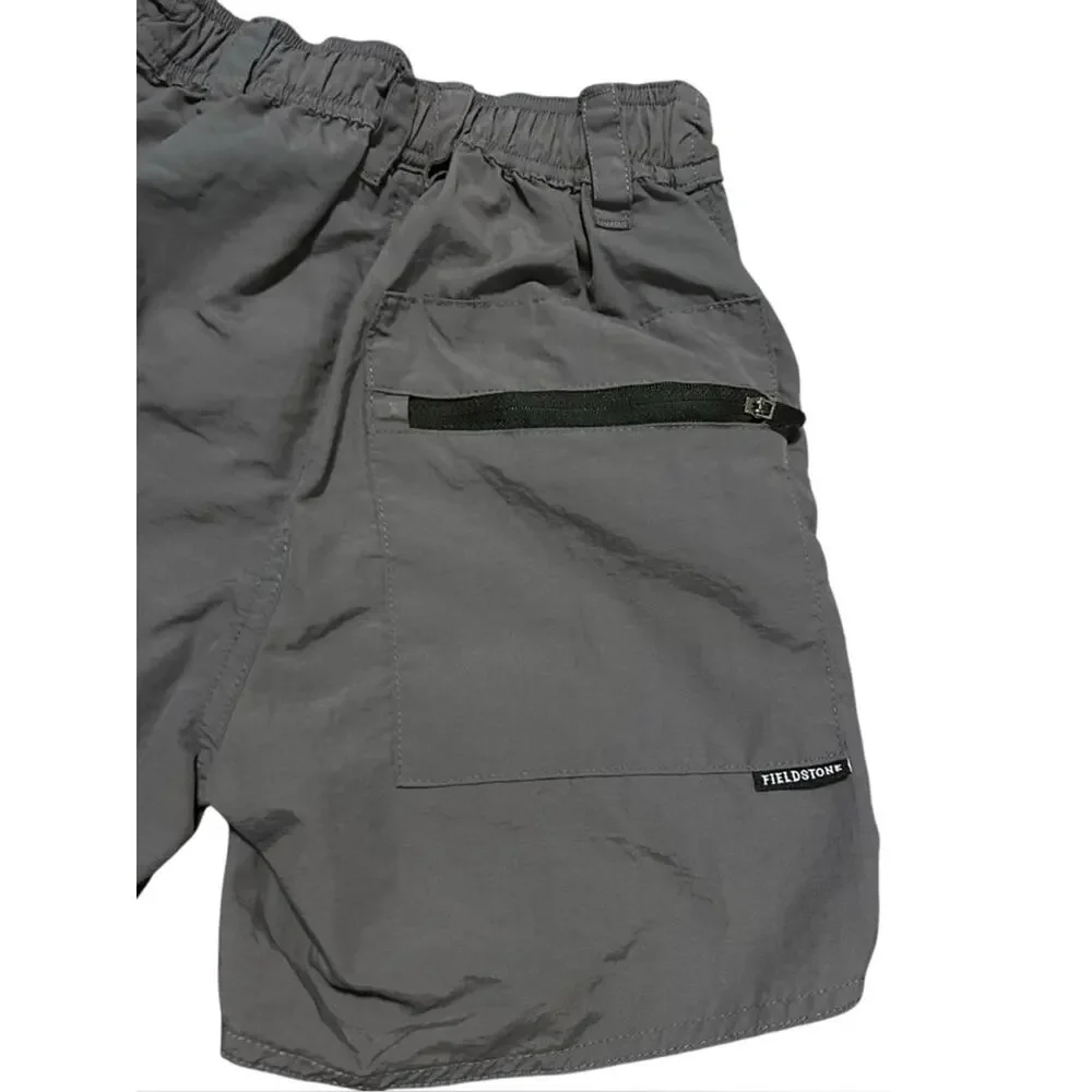 Fieldstone Little Boys Youth Small Gray Baggy Shorts